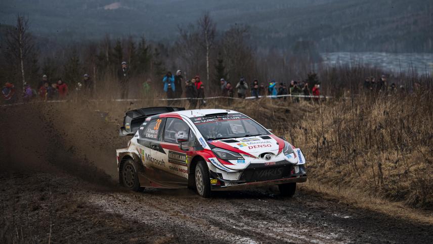 <p>Führt die Rallye Schweden nach 8 von 10 Wertungsprüfungen an: Elfyn Evans.</p>