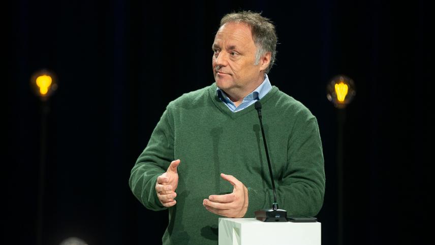 <p>Der Virologe Marc Van Ranst bei einer nationalen Corona-Debatte.</p>