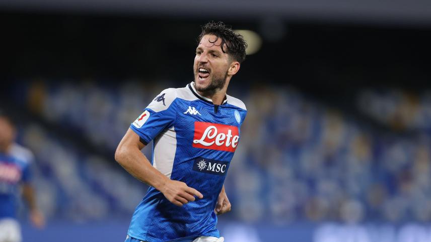 <p>Dries Mertens nach seinem Rekordtor am Samstag. Der Rote Teufel hat seinen Vertrag in Neapel verlängert.</p>
