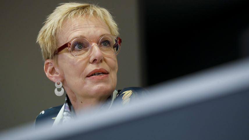 <p>Scheinbar unnachgiebig: Rentenministerin Karine Lalieux</p>