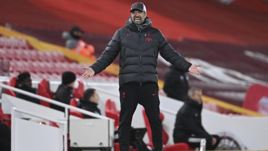 <p>Liverpool-Coach Jürgen Klopp in Aktion</p>