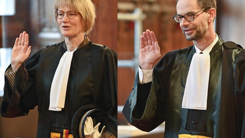 <p>Nathalie Corman und Frédéric Renier wurden am Donnerstag vereidigt</p>