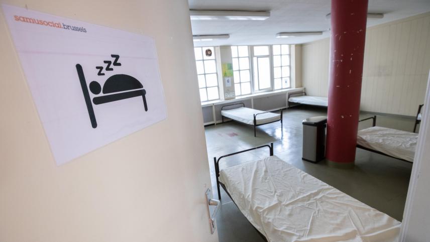 <p>Ein Blick in eine Unterkunft von „Samusocial“ in Brüssel</p>