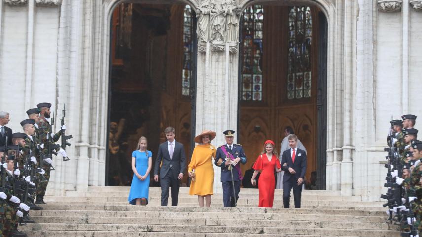 <p>Die königliche Familie beim Verlassen der Kathedrale.</p>