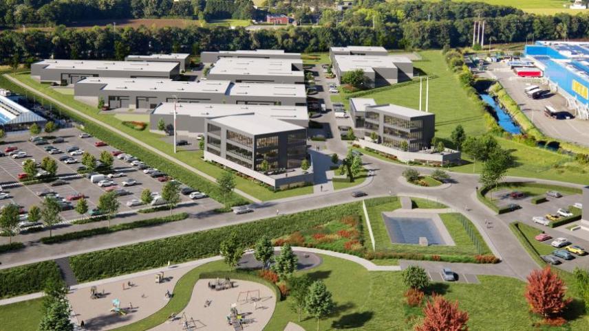 <p>Der neue Gewerbepark in Hognoul soll zwischen Hubo und Ikea gebaut werden.</p>