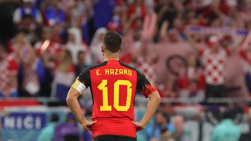 <p>Eden Hazard nach seinem letzten Spiel für die Roten Teufel gegen Kroatien.</p>