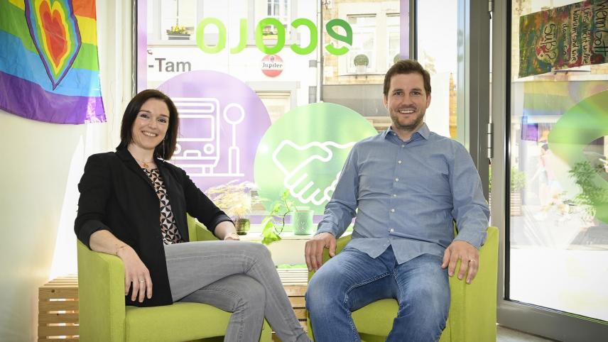 <p>Spitzenduo für Ecolo: Fabienne Colling kandidiert auf Rang 1, Andreas Jerusalem auf Platz 2</p>