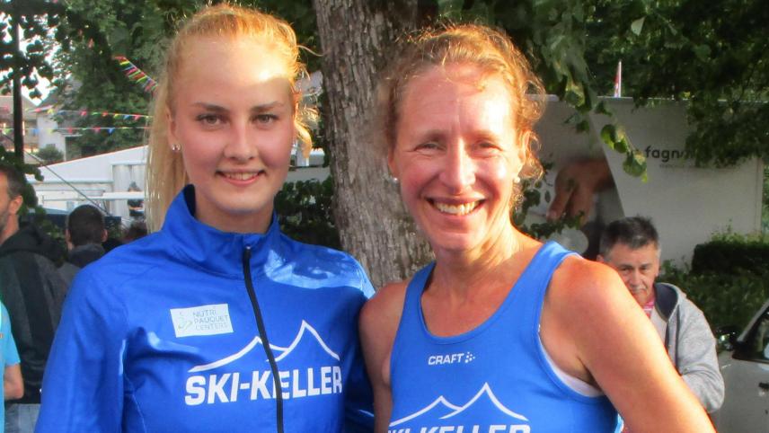 <p>Hauptlauf-Siegerin Sonja Vernikov (links) und die Zweitplatzierte Gaby Andres.</p>