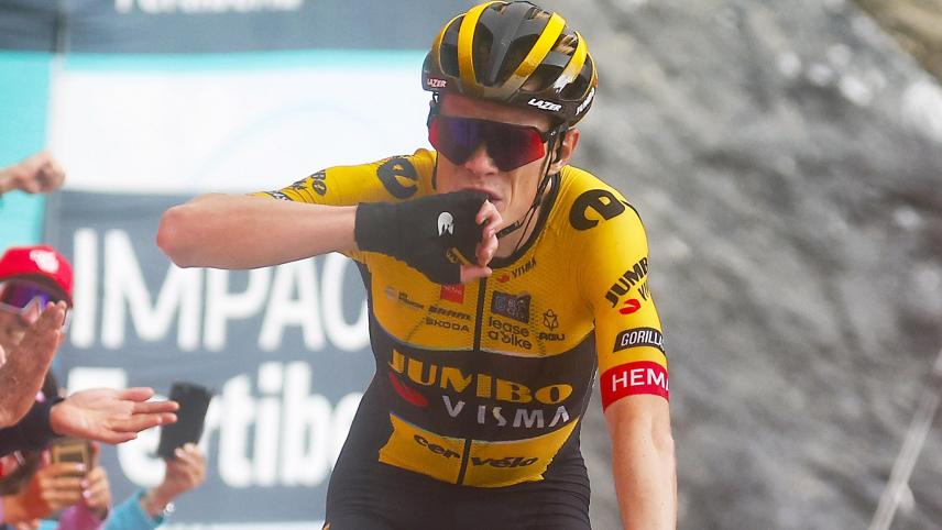 <p>Jonas Vingeggard sichert sich seinen ersten Etappensieg bei der Vuelta.</p>