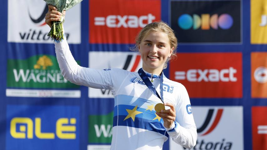 <p>Fleur Moors, Junioren-Europameisterin im Straßenrennen</p>