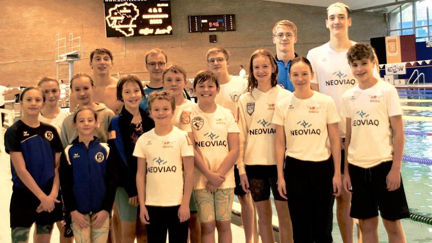 <p>Starke Leistung: die Schwimmer aus Kelmis, Eupen und St.Vith</p>
