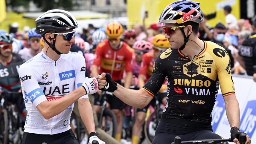 <p>2025 beginnt die Tour de France für Tadej Pogacar (UAE Team Emirates) und Wout van Aert (Jumbo-Visma) wieder in Frankreich.</p>