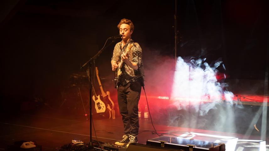 <p>D.M.I.-Sänger Marius Lerho hofft auf die Unterstützung der Fans der St.Vither Rockband.</p>