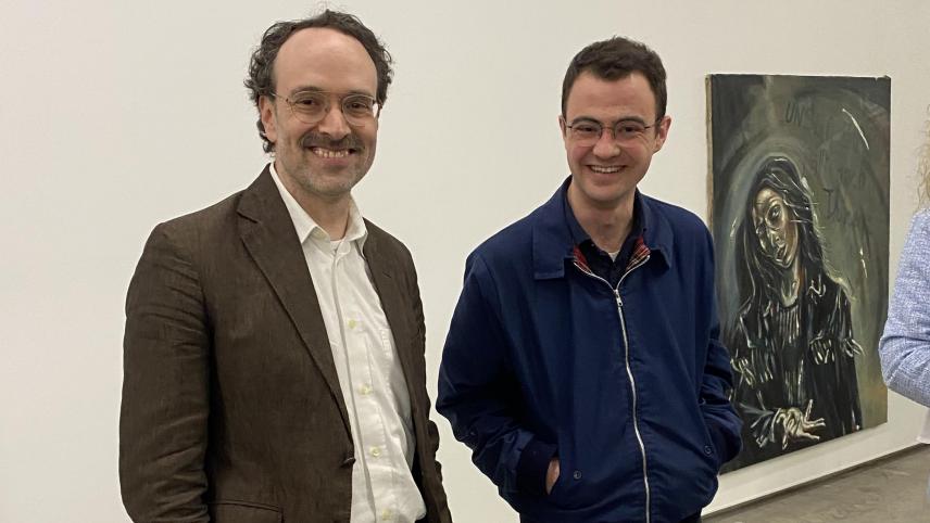 <p>Ikob-Direktor Frank-Thorsten Moll (links) und Künstler Yann Freichels.</p>