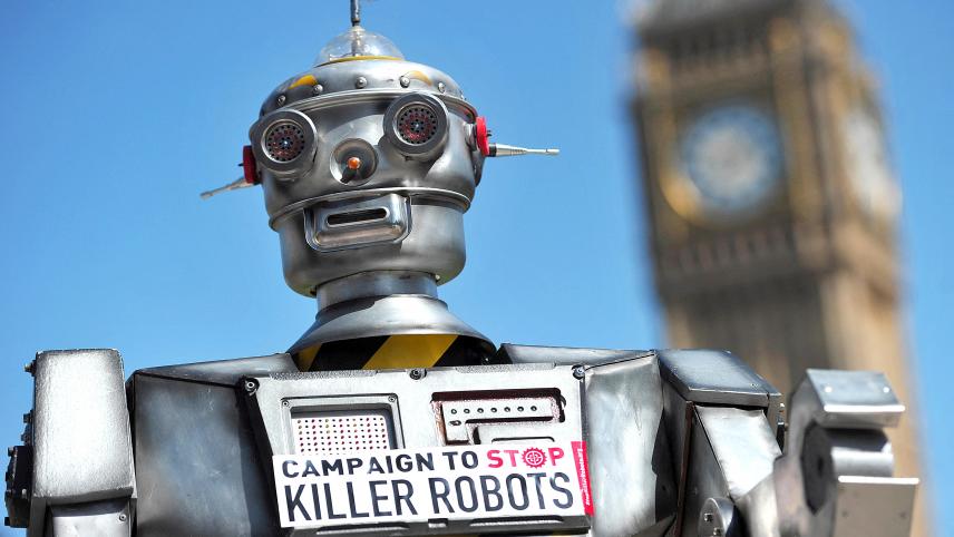 <p>Bereits seit Jahren gibt es Aktionen, die ein Verbot für den Einsatz von „Killerroboter“ fordern.</p>
