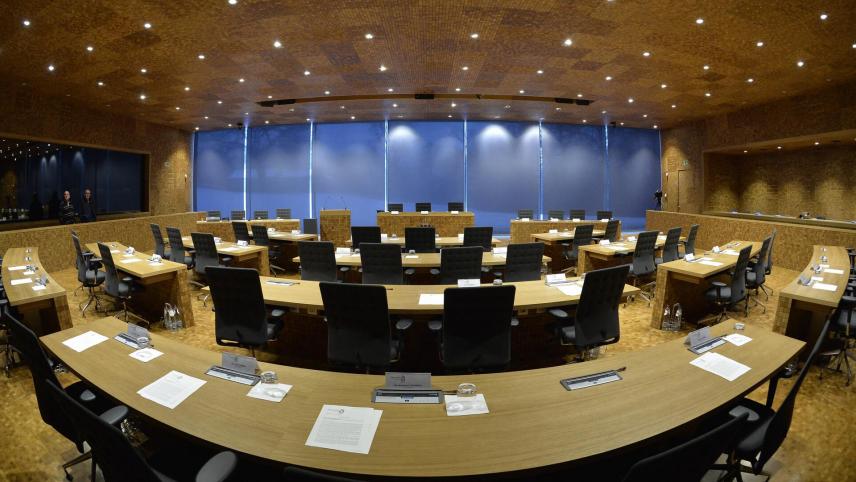 <p>Blick in den leeren Sitzungssaal des DG-Parlamentes in Eupen: Ein neuer Verhaltenskodex für die Mitglieder des Hauses tritt Anfang des kommenden Jahres in Kraft.</p>