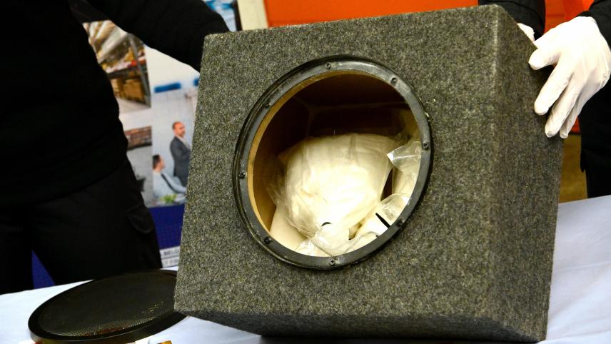 <p>Neun Kilo Ketamin in einem Lautsprecher</p>
