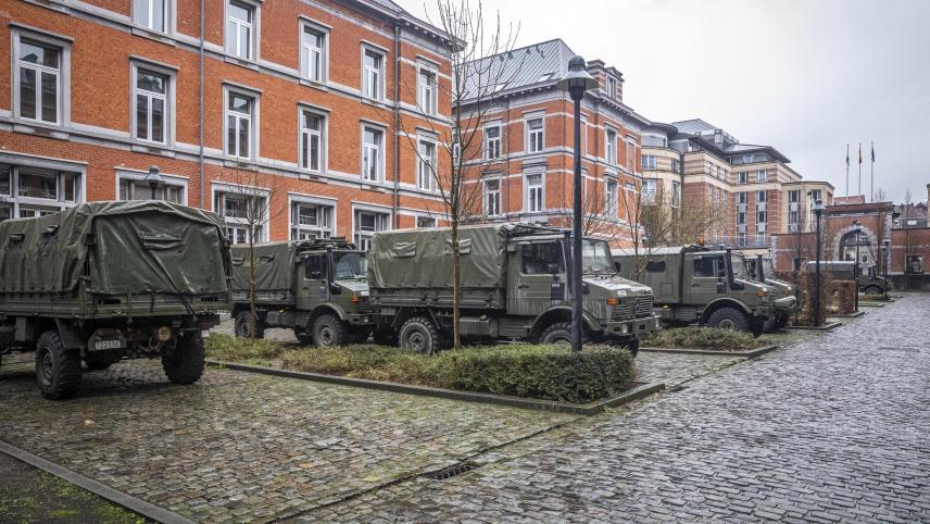 <p>Ein Blick auf den Campus der Königlichen Militärschule in Brüssel</p>