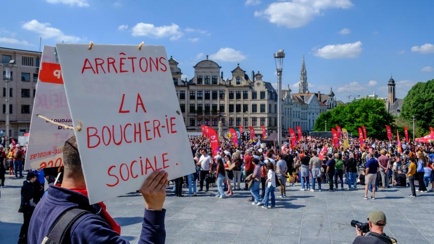 <p>In Brüssel kam es erneut zu Protesten gegen die Sparmaßnahmen der Regierung.</p>