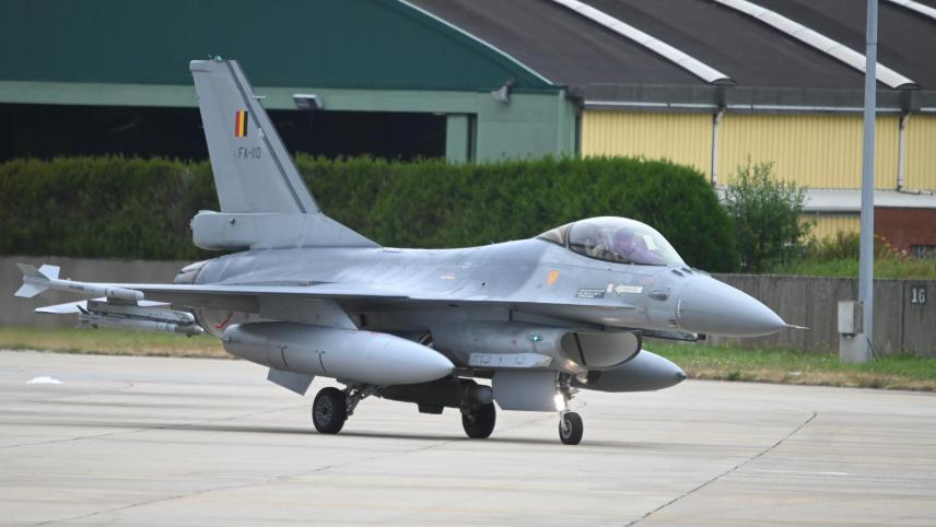 <p>Ein belgischer F-16-Flieger</p>